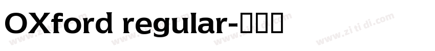 OXford regular字体转换